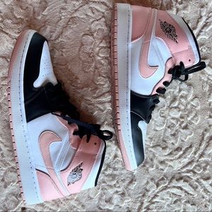 Nike Air Jordan 1 Mid - Arctic Pack - White/Orange-Black/Artique - Size 13